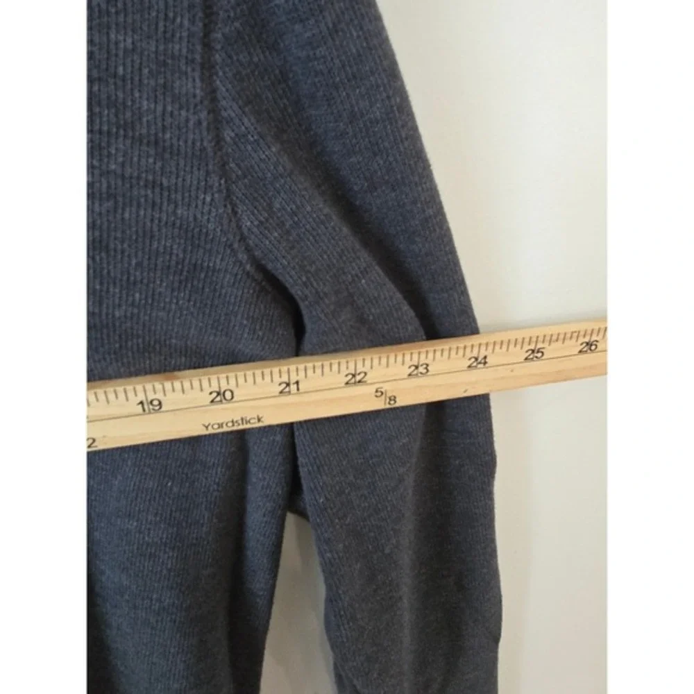 Banana Republic Mens Charcoal Grey Waffle Knit Long Sleeve Henley Shirt L‎